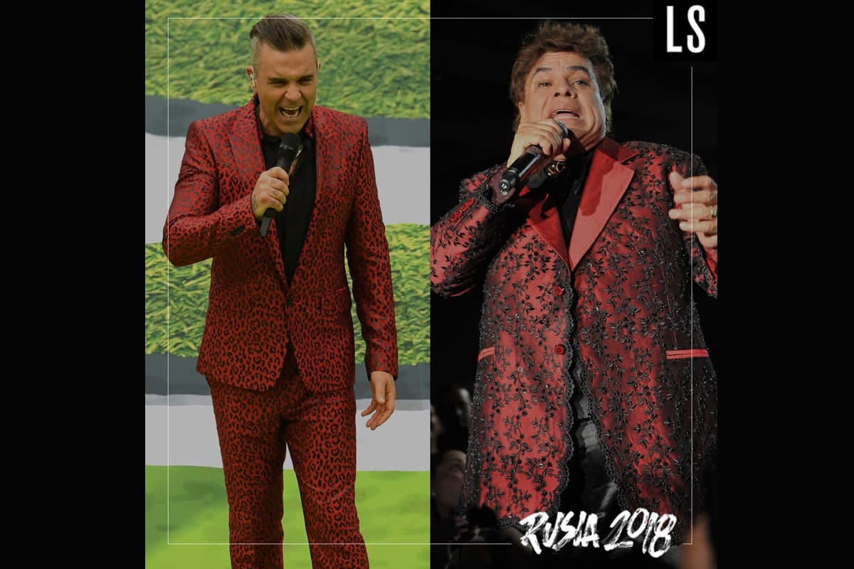 Qué tal el outfit parecido al que trae Juan Gabriel.