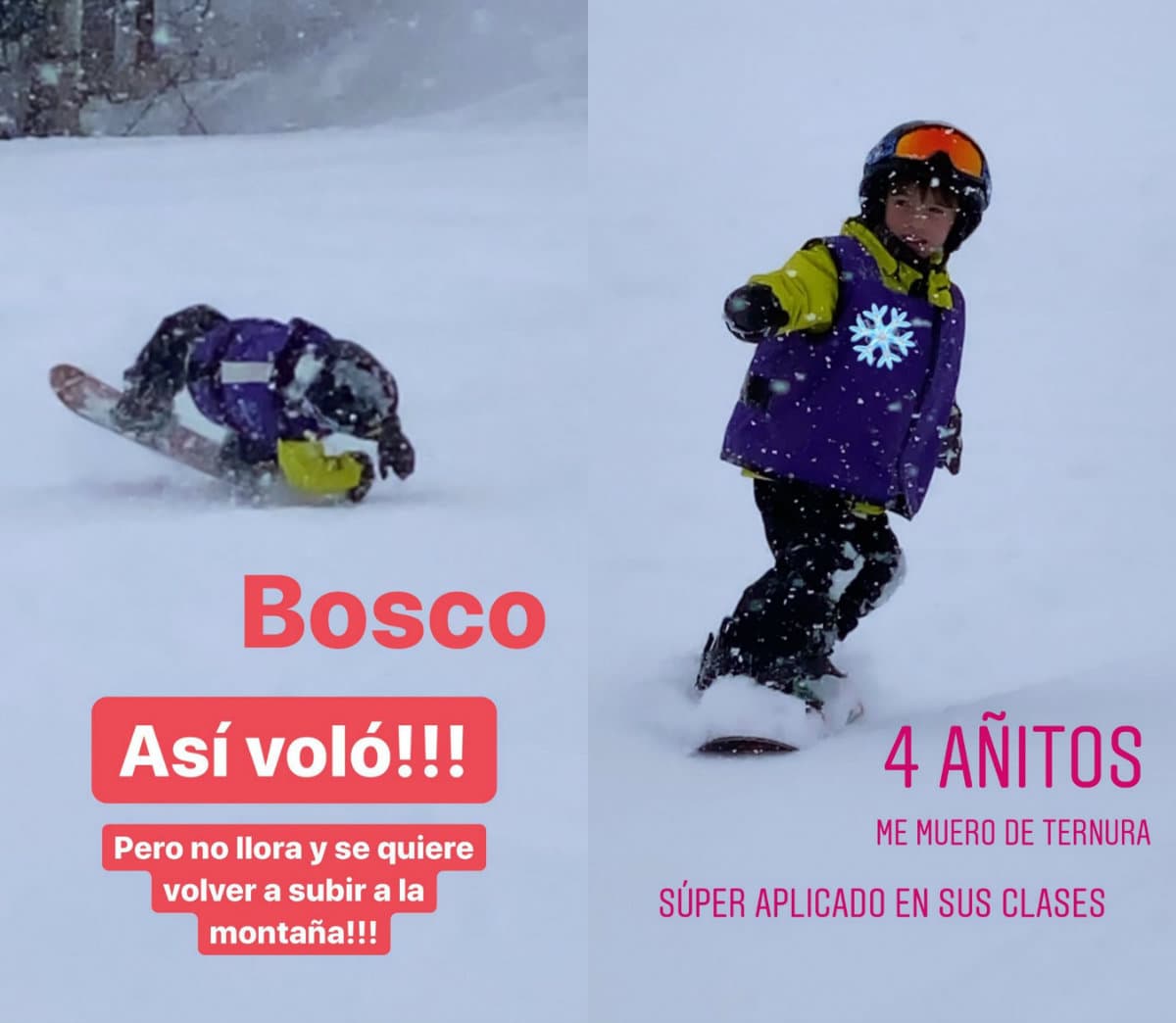 Inés Gómez Mont mostró la caída de su hijo Bosco, de 4 años