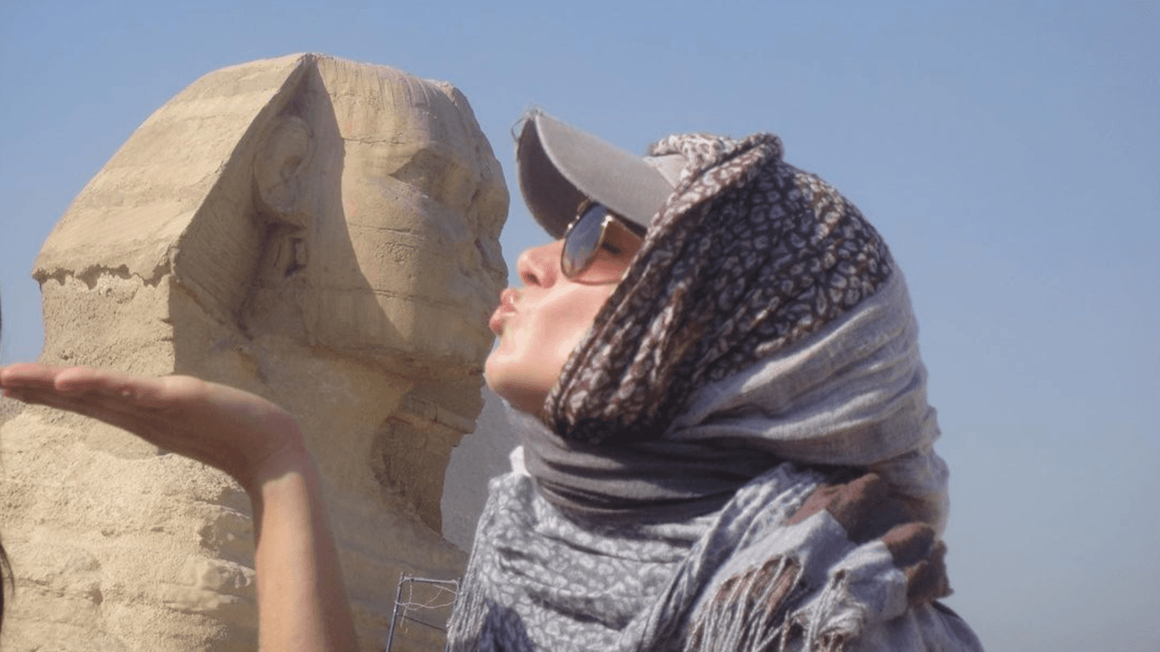 Aquí una prueba de su viaje por Egipto