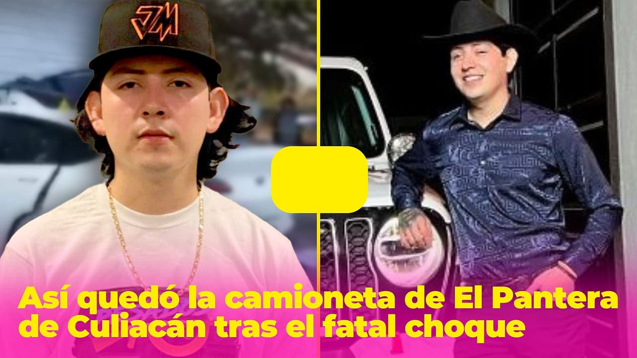 Imágenes fuertes: así quedó la camioneta de El Pantera de Culiacán tras el fatal choque