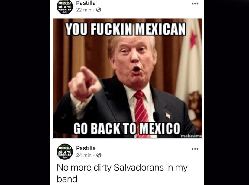 Vocalista de Pastilla publica memes racistas