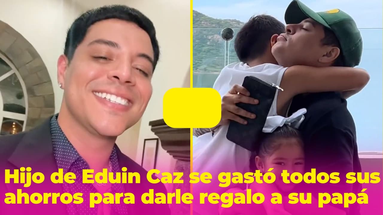 Eduin Caz presume que su hijo se gastó "todos sus ahorros" para darle un regalo tras robo que sufrió