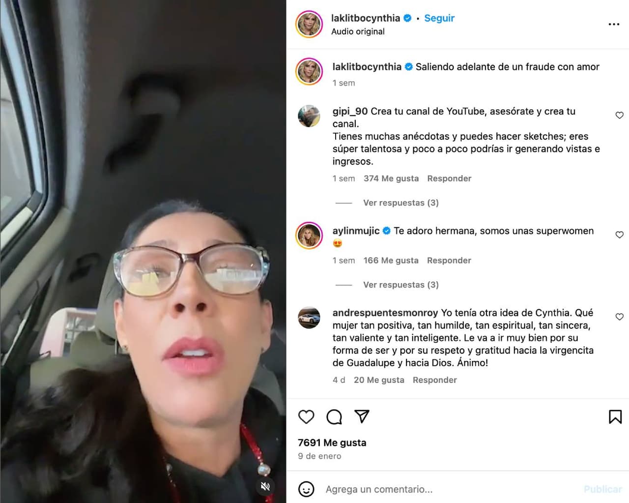 Cynthia Klitbo, fue víctima de fraude.