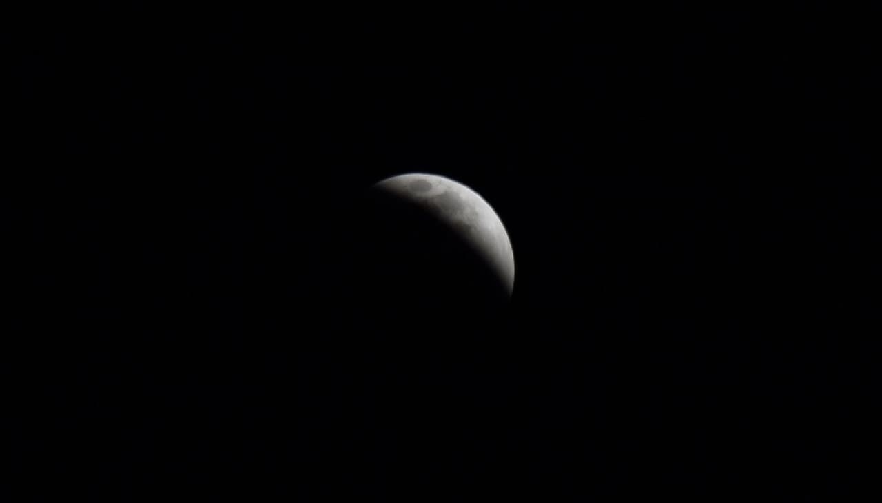 Registro do eclipse lunar no México.