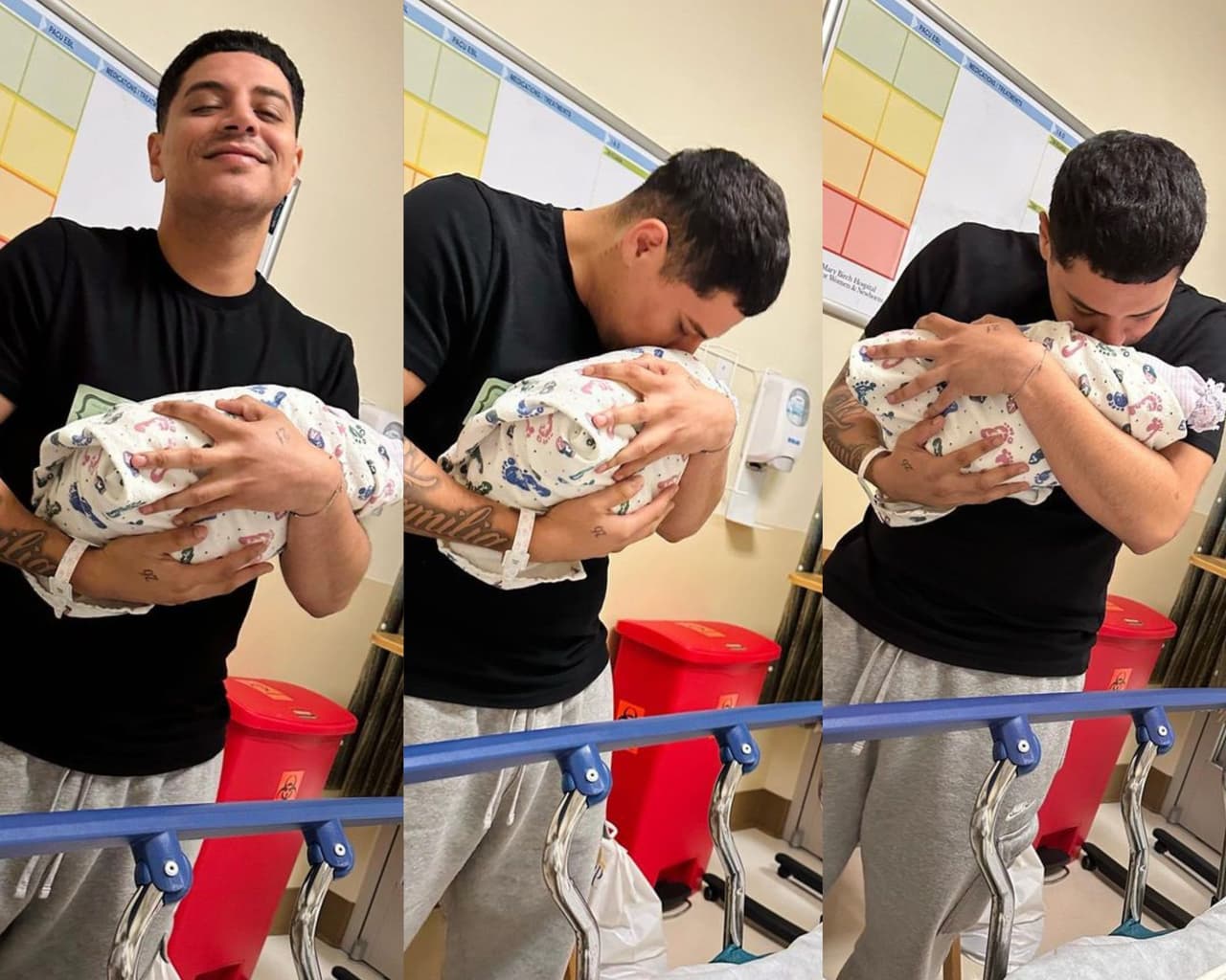 Eduin Caz anuncia el nacimiento de su tercer hijo con su exesposa, Daisy Anahy.