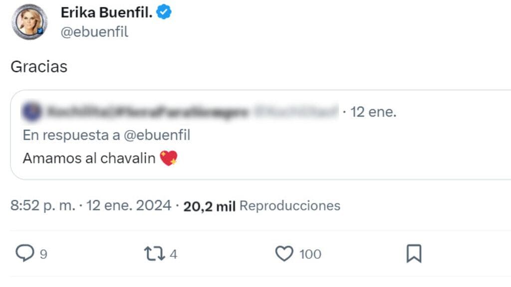 Erika Buenfil agradeció las muestras de apoyo hacia su hijo tras la controversia.