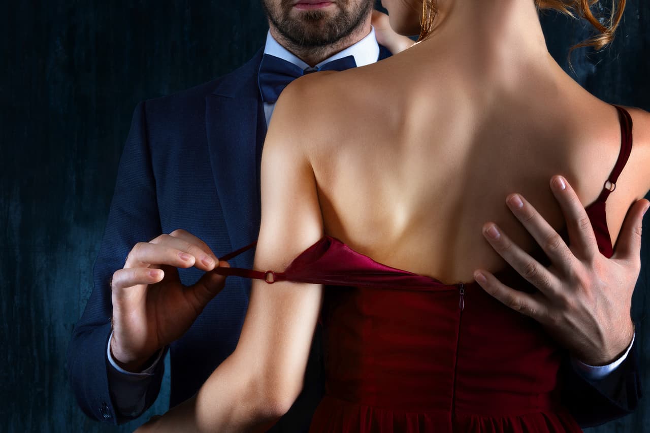 Elegant couple in love.