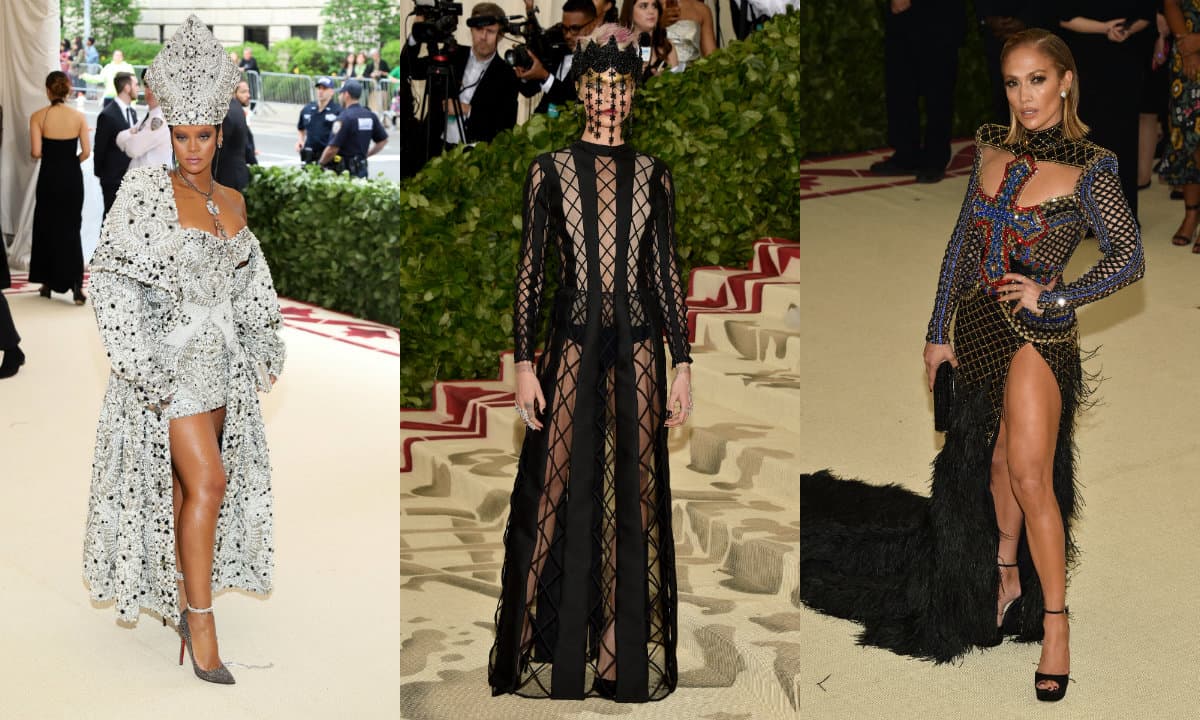 Cuerpos celestiales, fue el tema de la Met Gala 2018, donde los símbolos religiosos invadieron las vestimentas de los famosos.
