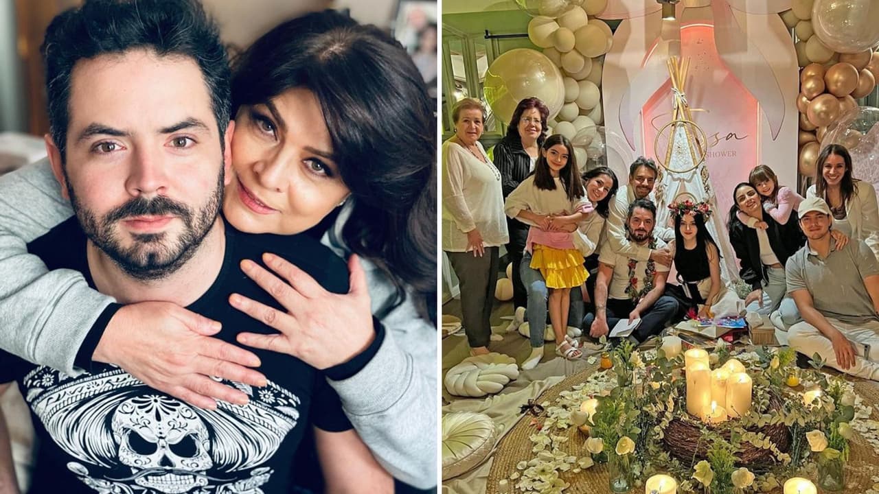 Victoria Ruffo reaparece con José Eduardo tras ausencia en baby shower organizado por los Derbez
