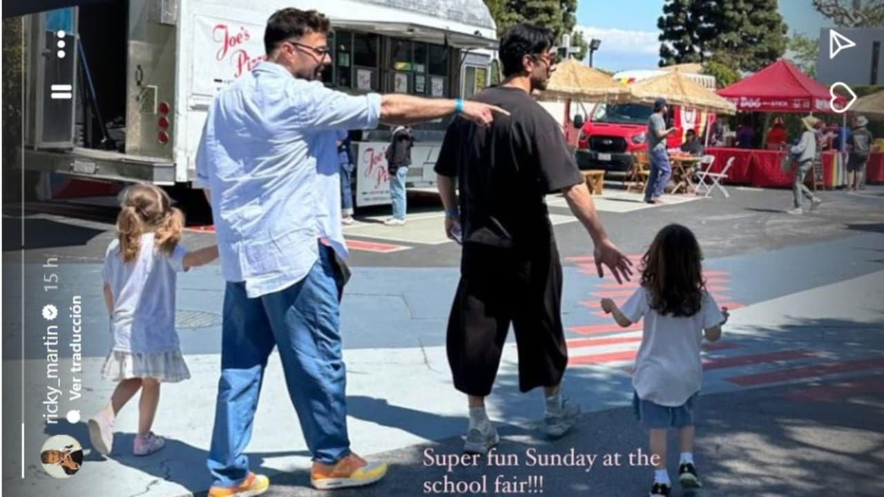 Ricky Martin paseó con sus hijos menores y su exesposo, Jwan Yosef.