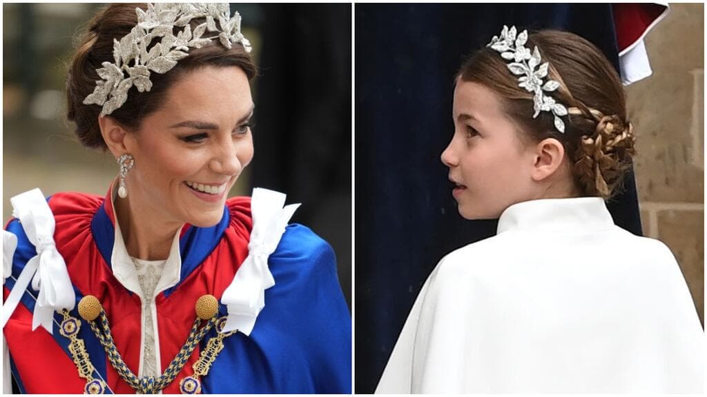 Kate y su Charlotte en la coronación del rey Carlos III.