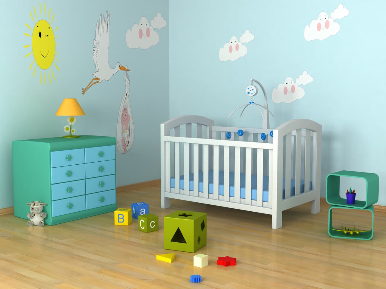 El verde representa a la familia, los nacimientos y la armonía en la convivencia interpersonal. Usar un tono más claro es el adecuado para las habitaciones de bebés y niños.