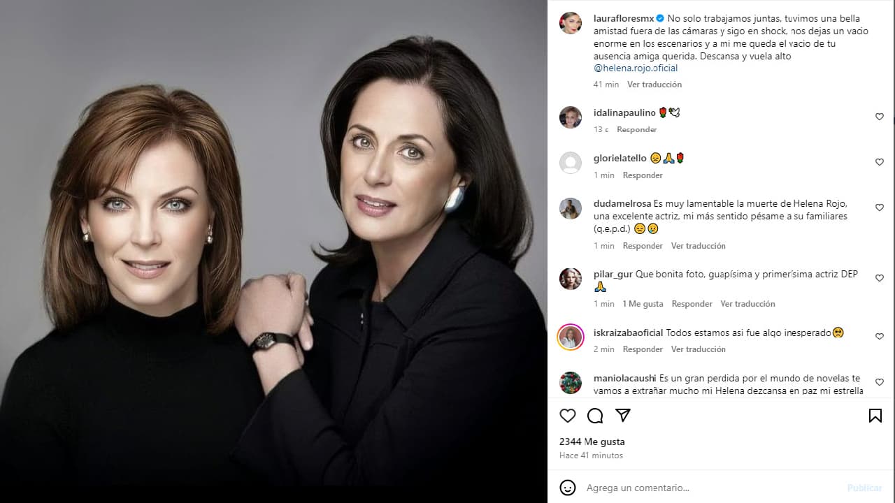Laura Flores se despide de Helena Rojo