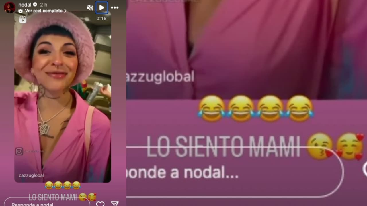 Con un "lo siento, mami", Nodal reaccionó a los temores que tenía Cazzu.