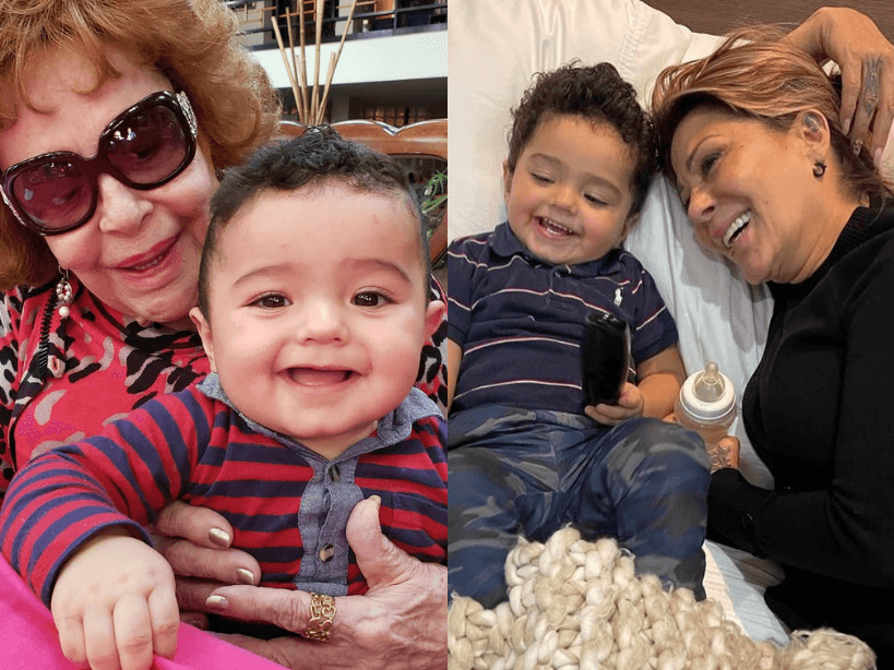 Alejandra Guzmán presume tierna foto con su sobrino y Silvia Pinal roba miradas con video junto al bebé
