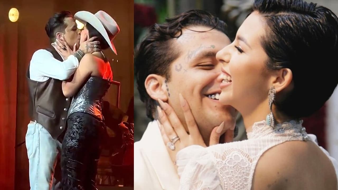 Abuchean a Nodal y Ángela Aguilar lo salva en pleno concierto: hacen esto ante los gritos del público 