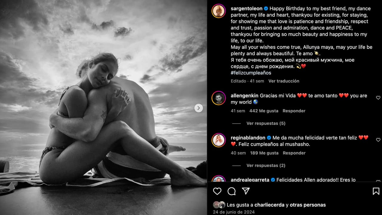 La cantante escribió en sus redes sociales un tierno mensaje a Allen, destapando que ambos mantienen una relación amorosa.