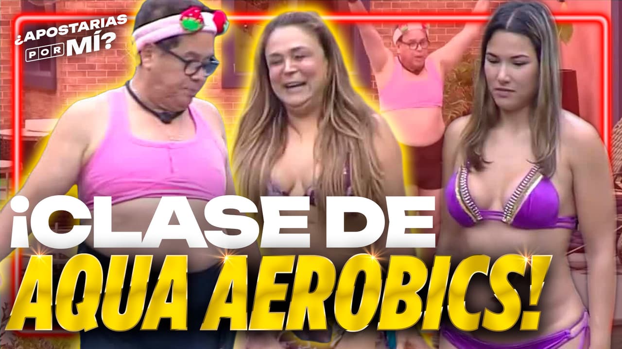 ¡Mario cumple por Team Pueblo y da clases de AQUA AEROBICS como Delfino del Mar!