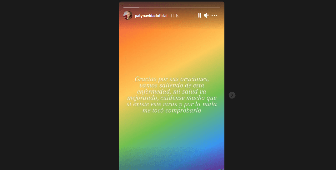 Paty Navidad reaparece en redes sociales tras darse a conocer que fue hospitalizada por coronavirus