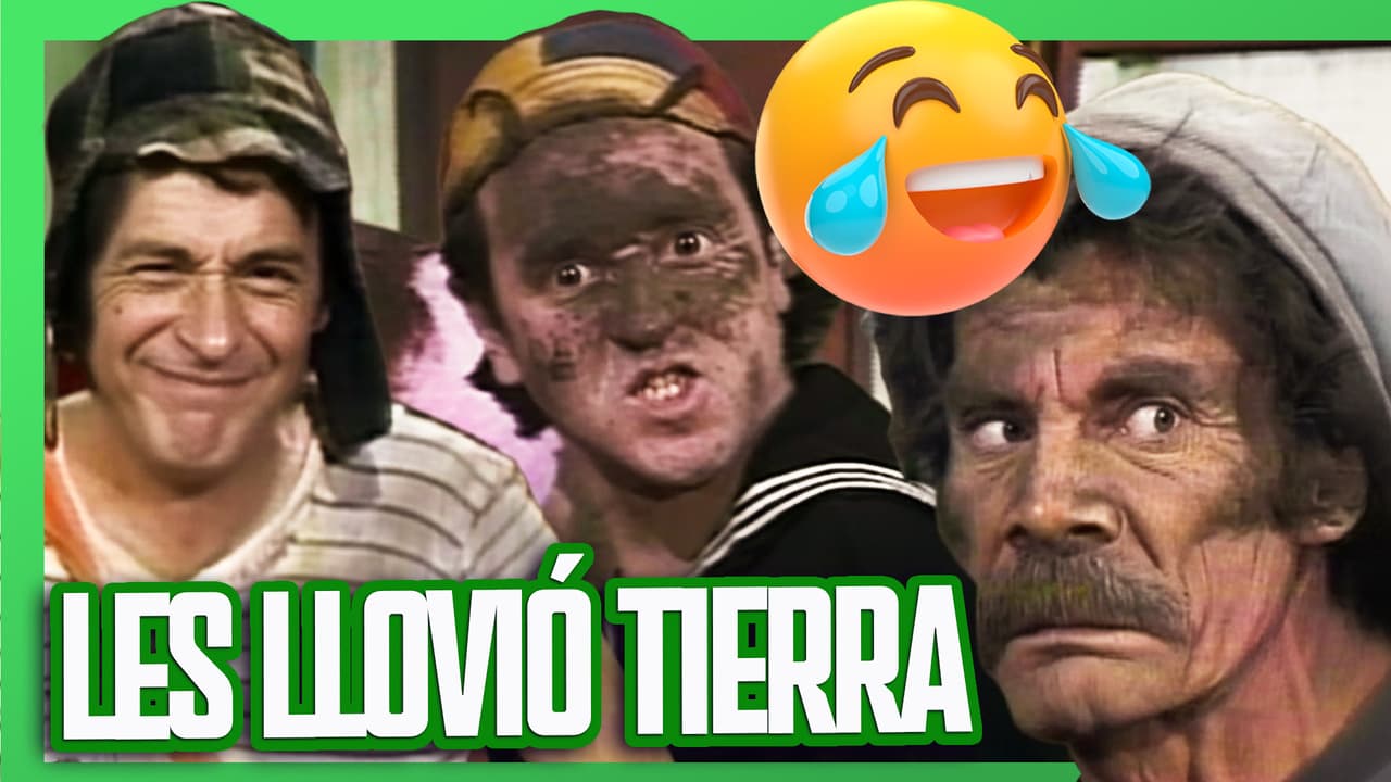 El Chavo tira la tierra de las macetas