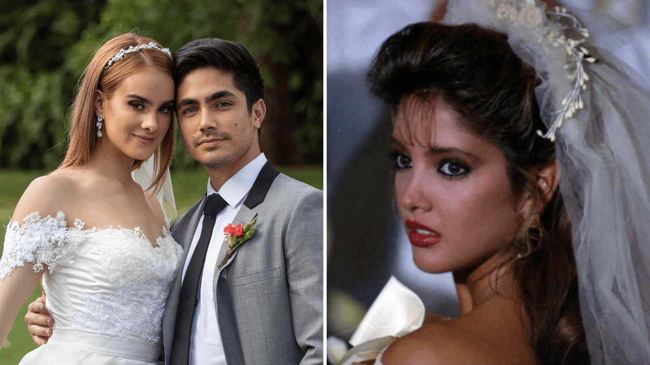 Comparan el vestido de novia que usó 'Katya' con uno de Adela Noriega