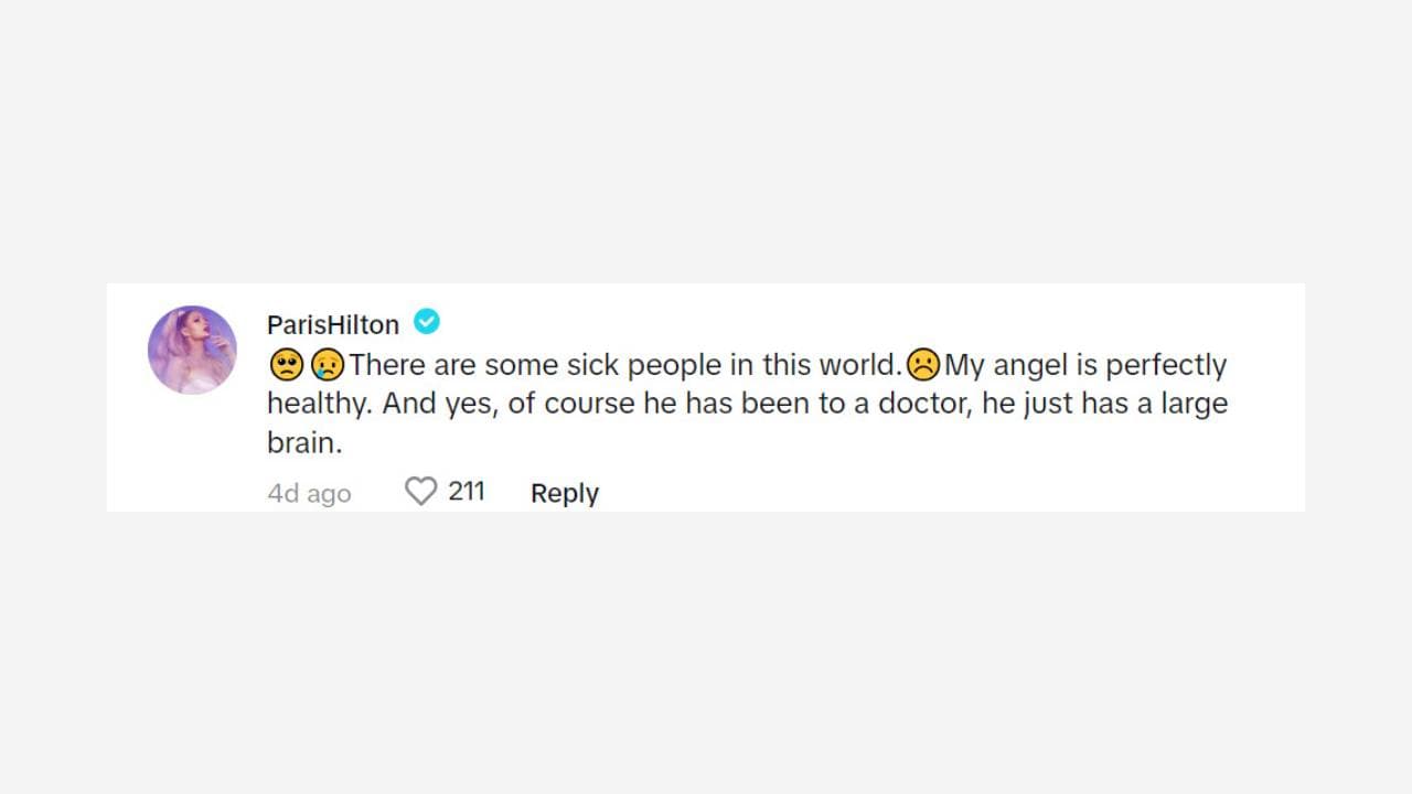 Paris Hilton defiende a su hijo