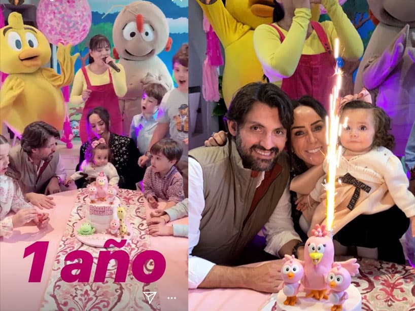 Los personajes de ‘Gallina pintadita’ amenizaron el evento, quienes se quedaron hasta que partieron el pastel.