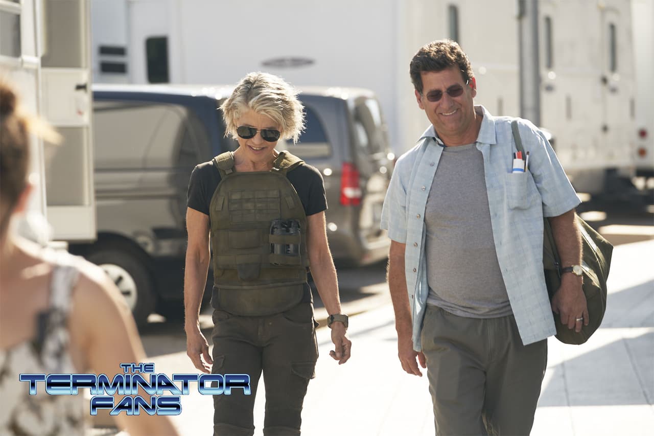 Linda Hamilton fue captada en Madrid caracterizada como "Sarah Connor" en "Terminator 6"