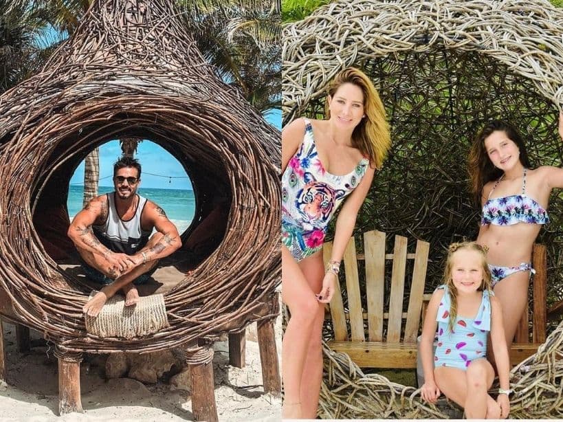 Los actores disfrutan de una escapada al caribe mexicano.