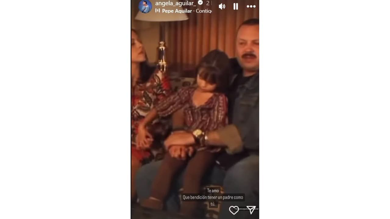Ángela Aguilar dedica mensaje a su papá Pepe Aguilar en medio de rumores de boda con Nodal.
