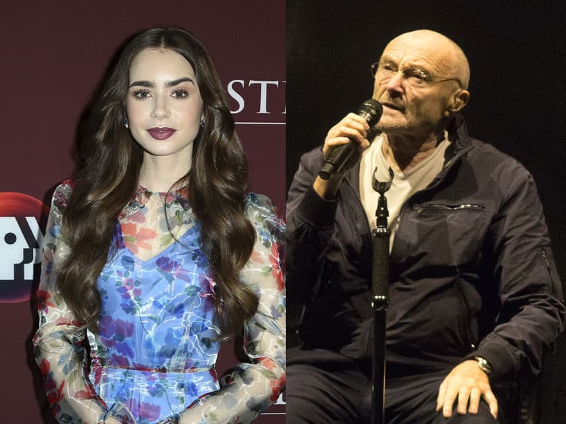 El padre de la actriz Lily Collins es la leyenda de la música Phil Collins.
