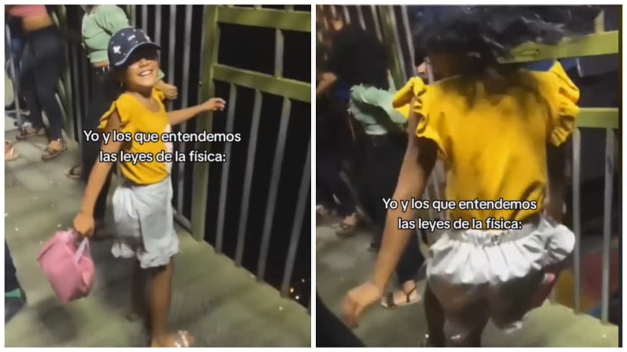 Niña mexicana desafía a la gravedad y salta dentro de juego mecánico: video desata teorías