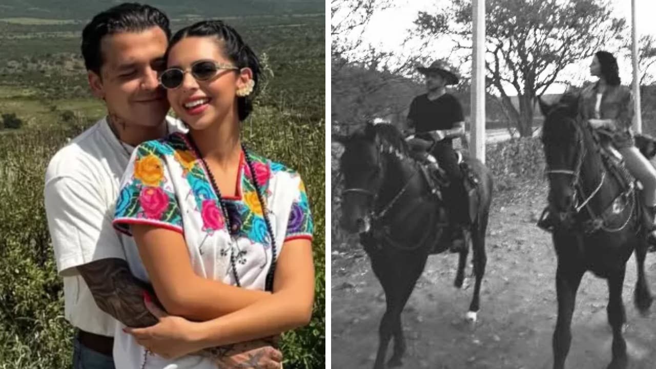 Nodal y Ángela Aguilar reaparecen juntos cabalgando: así ponen alto a las especulaciones