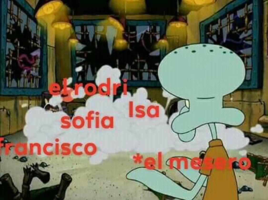 Cuando llegó el momento álgido de la pelea, este meme de la caricatura 'Bob Esponja' retrató a la perfección cómo se percibió.