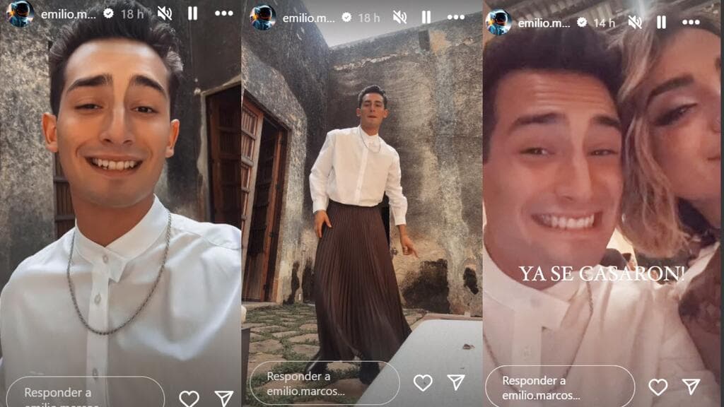 Emilio Osorio acudió a la boda al lado de su novia.