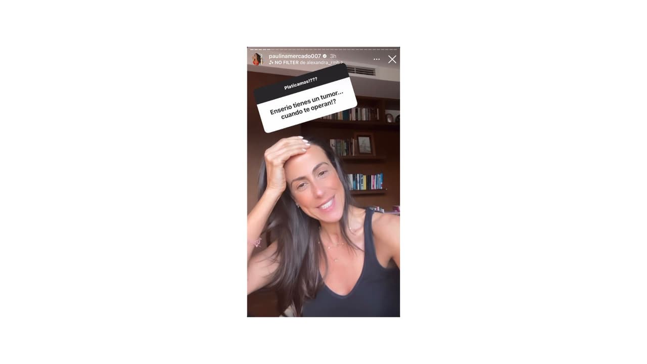 Paulina Mercado habla públicamente de su tumor en la cabeza en Instagram.