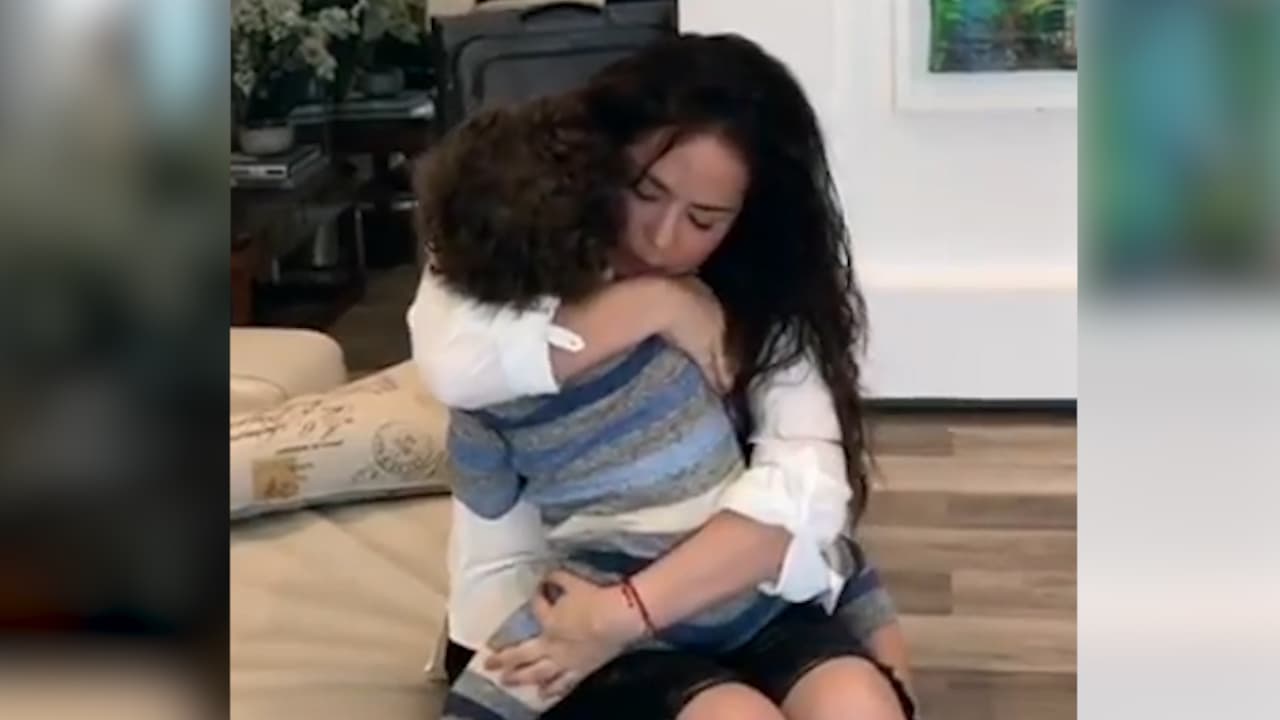 Tras vencer al coronavirus, Danna García comparte en video el emotivo reencuentro con su hijo