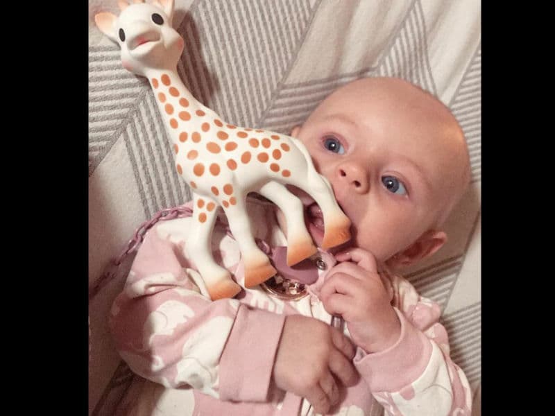 Es una bebé muy tierna que desde sus primeros meses de vida se ganó el afecto del público.
