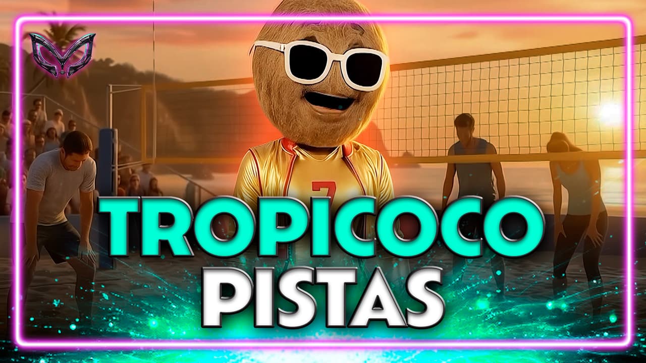 Tropicoco salta con su ritmo tropical al jugar voleibol aunque pierda