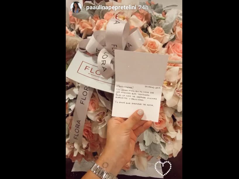 Paulina Peña presumió el mensaje que le escribió su padre, el expresidente Enrique Peña Nieto