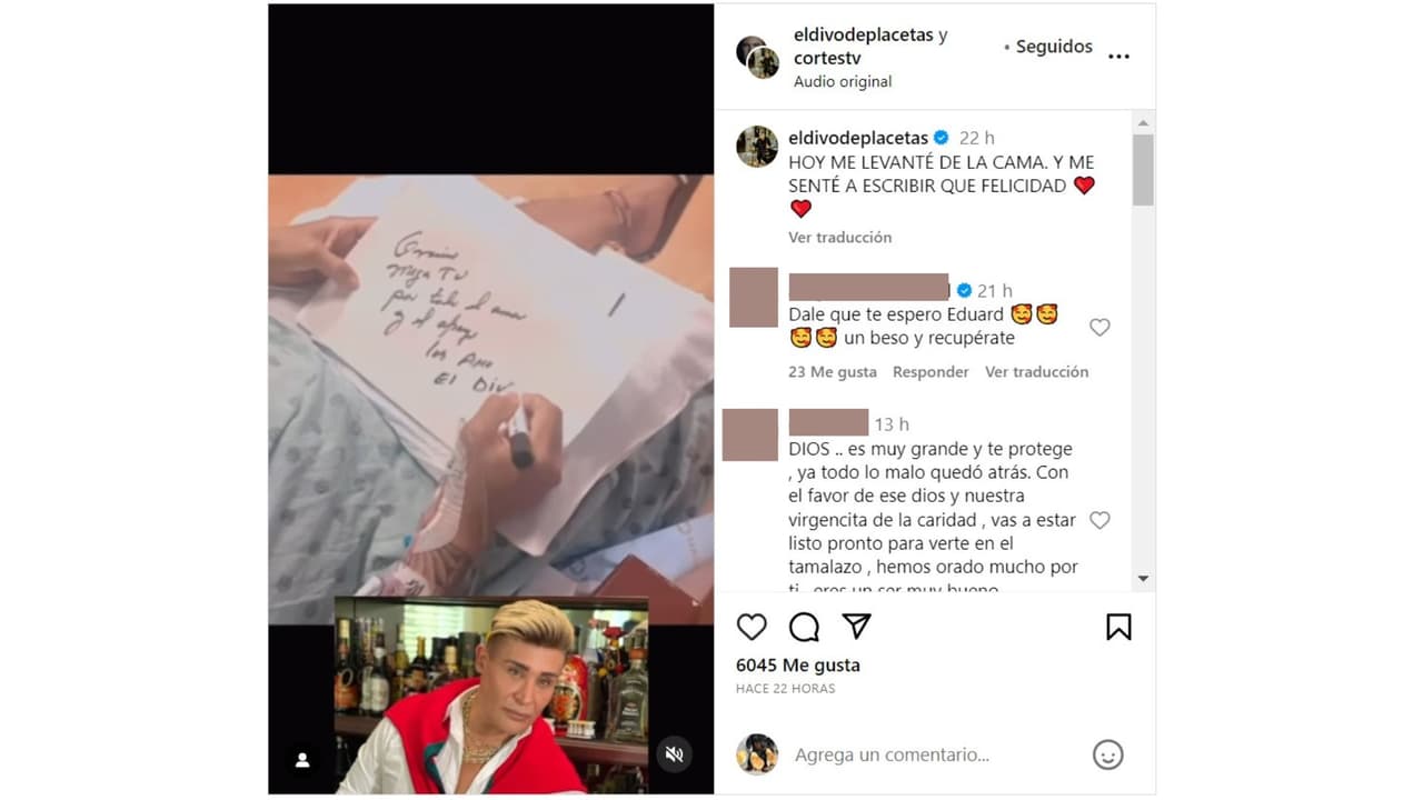 Eduardo Antonio, ex de Niurka, comparte noticia de su estado de salud.