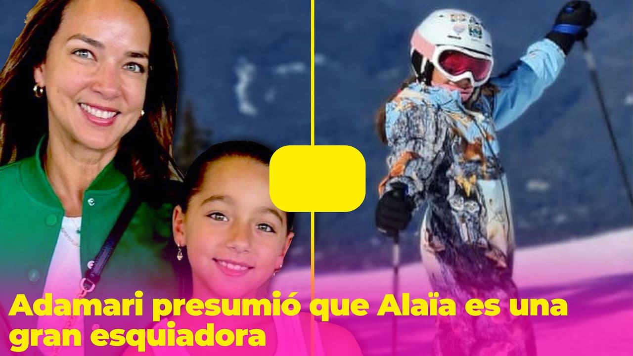 Alaïa presumió que es una gran esquiadora: ¡hasta le ganó a Adamari en su paseo por las montañas!