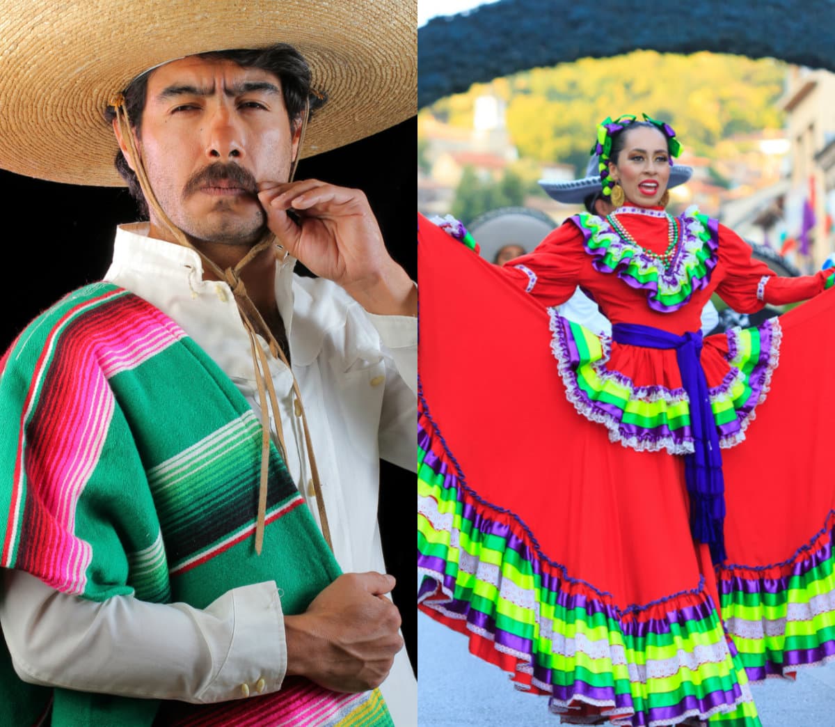 Sombreros o bigotes de charro, rebosos o collares de Adelitas, trenzas y pelucas tricolor son algunos de los accesorios que más portan los mexicanos en las fiestas patrias.
