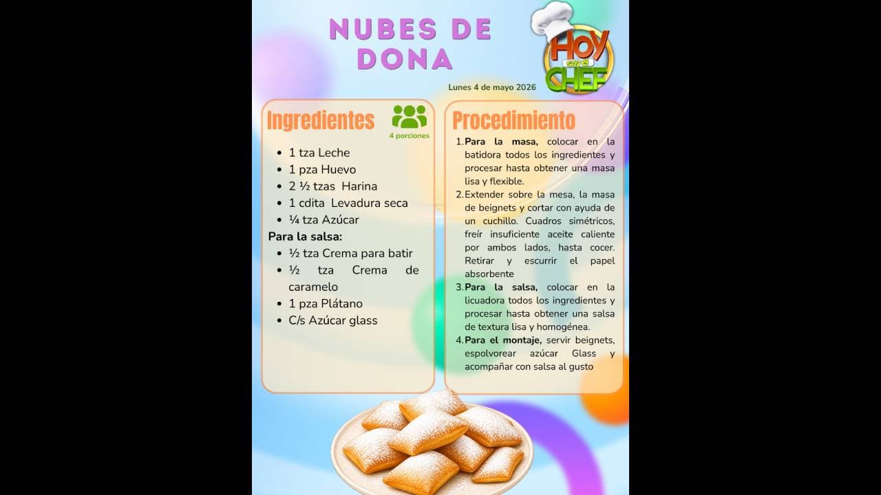 Hoy soy el Chef te da la receta completa de Nubes de dona: sigue el paso a paso