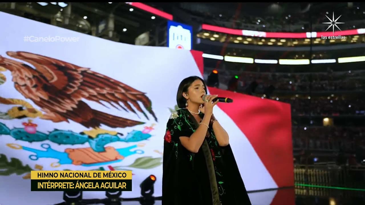 Ángela Aguilar cantó el Himno Nacional: Así fue la polémica interpretación que hizo en la pelea del 'Canelo'