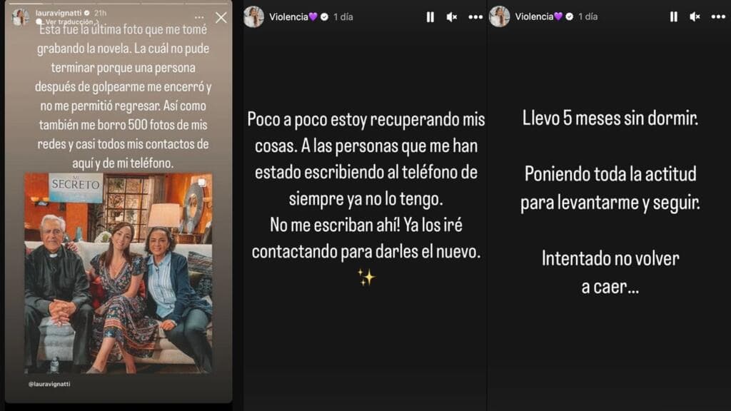Estos son los mensajes que publicó Laura Vignatti tras su silencio de 5 meses en Instagram denunciando públicamente que fue "encerrada" y "golpeada" por "una persona".