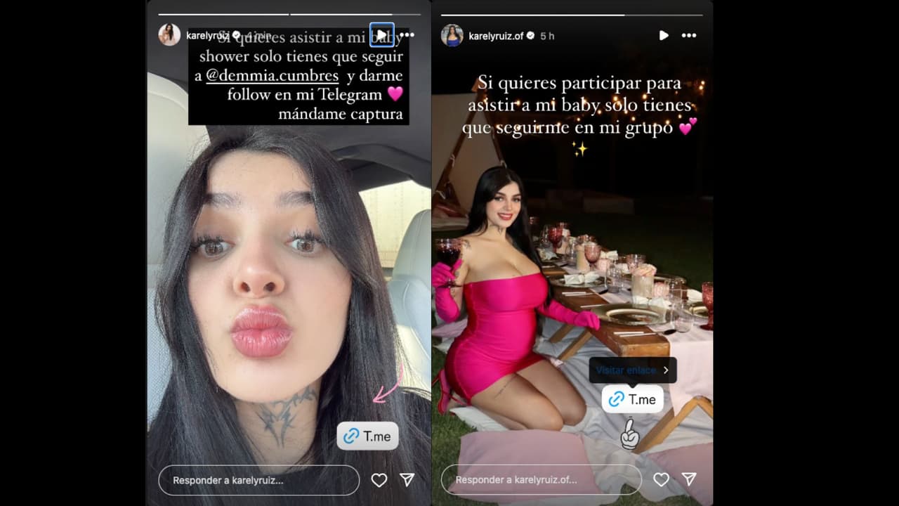 Karely Ruíz a realizar una dinámica para poder asistir a su Baby Shower en Monterrey