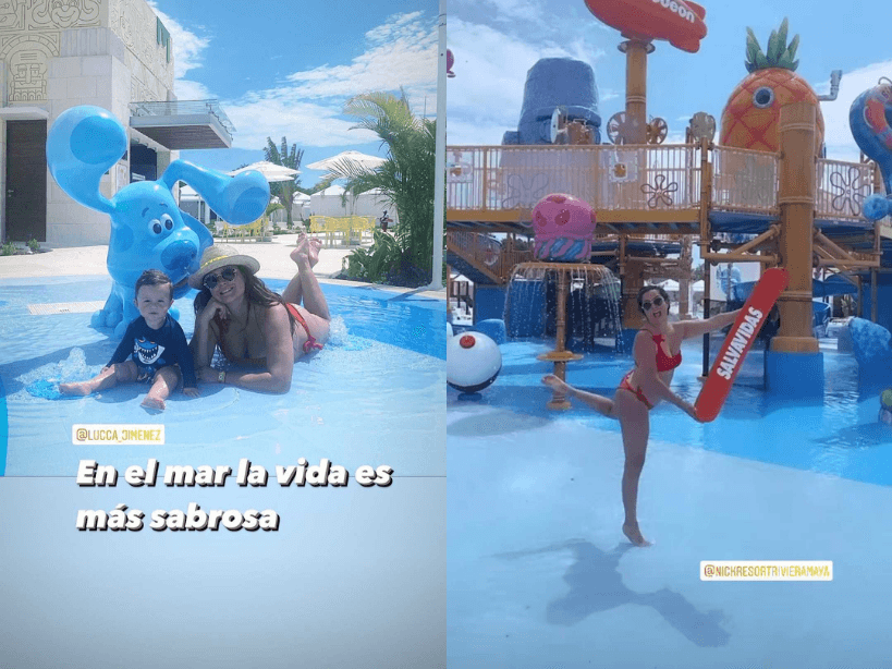 Mariana Echeverría lució cuerpazo mientras disfrutaba de un fin de semana en la playa con su hijo