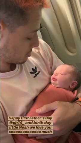 En sus historias de Instagram, Kohan aprovechó para felicitar al nuevo papá en su día.