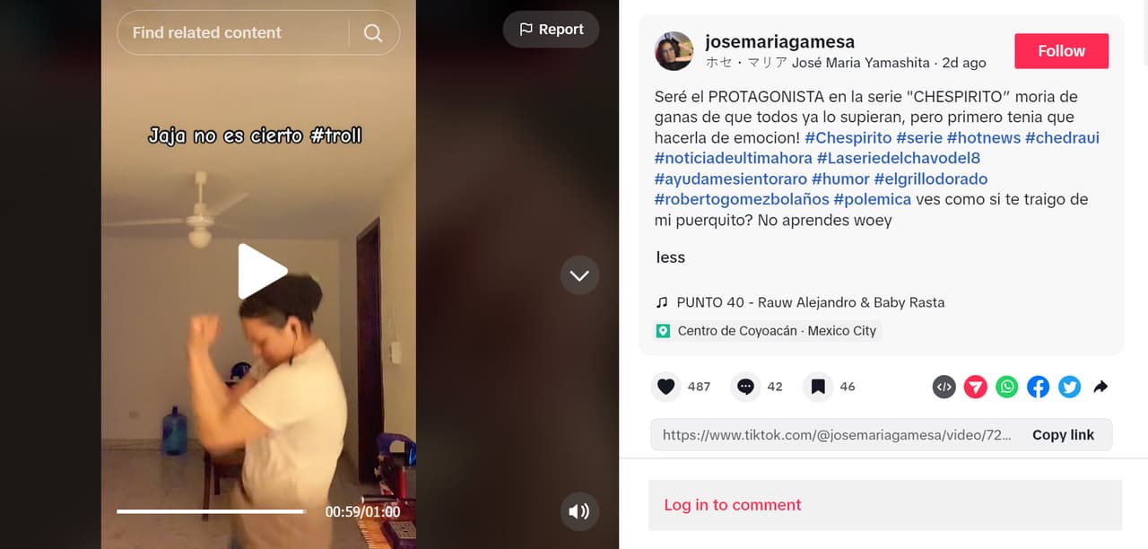 José María Gómez desmiente ser hijo de 'Chespirito'